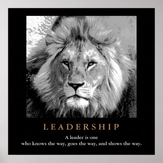 Motivatie leiderschap Citaat Lion Pride Poster (Voorkant)