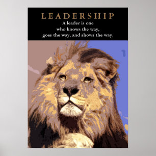 Motivatie leiderschap Citaat Lion Pride Poster