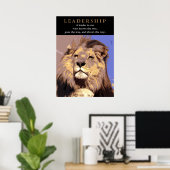 Motivatie leiderschap Citaat Lion Pride Poster (Thuiskantoor)