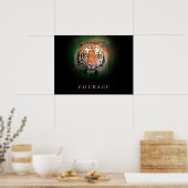 Motivatie leiderschap Courage Tiger Poster Print (Keuken)