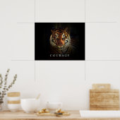 Motivatie leiderschap Courage Tiger Poster Print (Keuken)