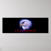 Motivatie leiderschap Eagle Eyes Blue Red Poster (Voorkant)