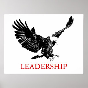 Motivatie leiderschap Eagle Landing Poster