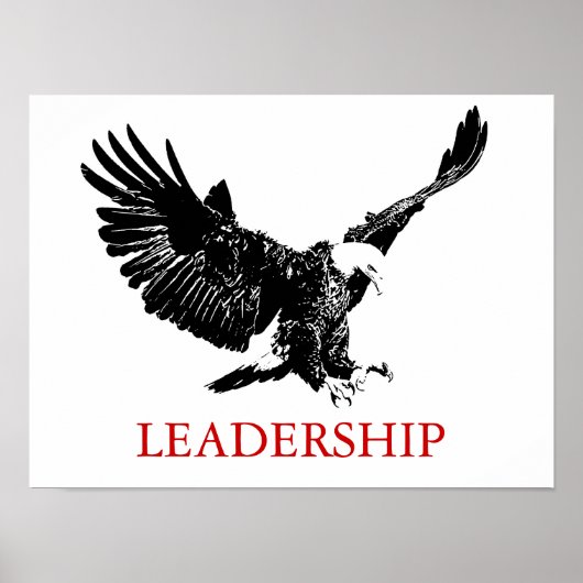 Motivatie leiderschap Eagle Landing Poster (Voorkant)