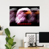 Motivatie leiderschap Eagle Poster (Thuiskantoor)