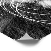 Motivatie leiderschap in Black & White Lion Poster (Hoek)