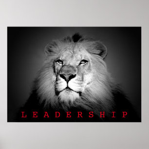 Motivatie leiderschap King Lion Poster