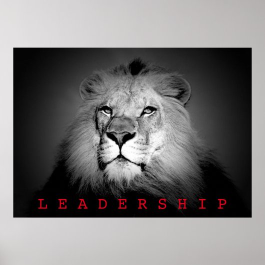 Motivatie leiderschap King Lion Poster (Voorkant)