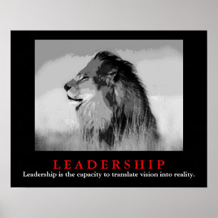Motivatie leiderschap King Lion Pride Poster