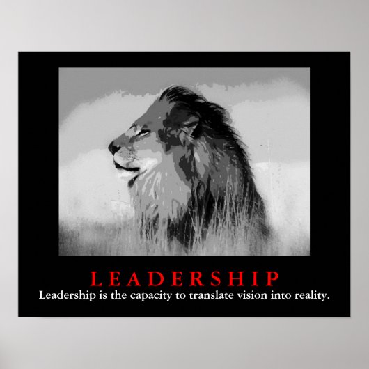 Motivatie leiderschap King Lion Pride Poster (Voorkant)