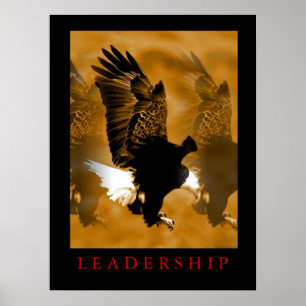 Motivatie leiderschap Landing Eagle Poster