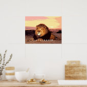 Motivatie leiderschap Lion Art Poster Afdrukken (Keuken)