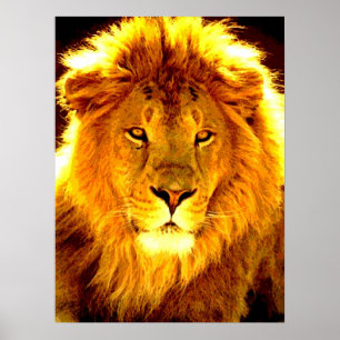 Motivatie leiderschap Lion Pop Art Poster