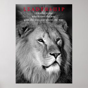 Motivatie leiderschap Lion Pride Poster
