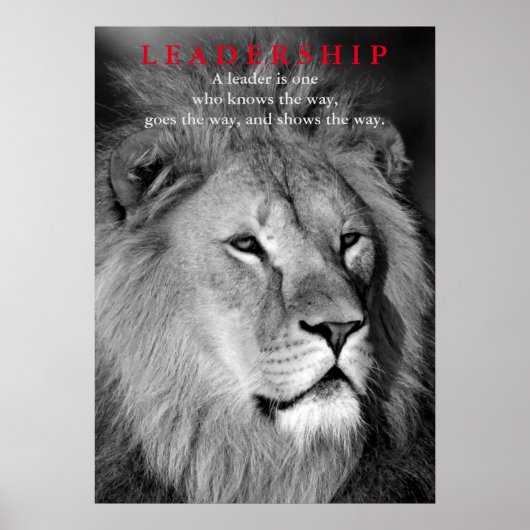 Motivatie leiderschap Lion Pride Poster (Voorkant)
