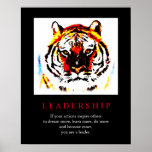 Motivatie leiderschap Pop Art Tiger Poster<br><div class="desc">Tiger Digital Artwork - Tiger Head Computer Animal Art - College Pop Art - Wild Big Cats Computer Afbeeldingen</div>