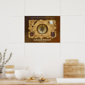 Motivatie LEIDERSCHAP-Poster met  stijl Poster (Keuken)