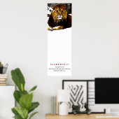 Motivatie Leiderschap Quote Lion Artwork Poster (Thuiskantoor)