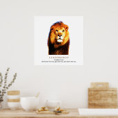 Motivatie Leiderschap Quote Lion Pride Poster (Keuken)