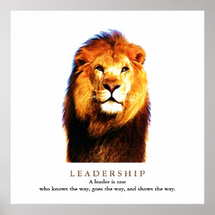 Motivatie Leiderschap Quote Lion Pride Poster