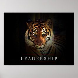 Motivatie leiderschap Tiger Eyes Poster Print