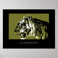 Motivatie leiderschap Tijger gezicht Poster Print