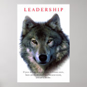 Motivatie leiderschap Wolf Eyes Poster (Voorkant)