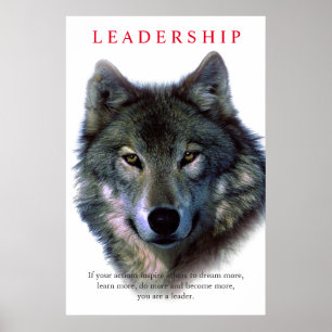 Motivatie leiderschap Wolf Eyes Poster