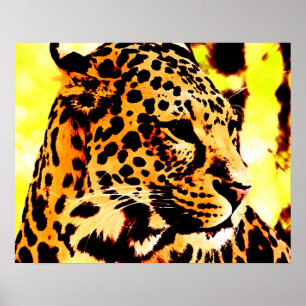 Motivatie leopard Eyes Poster afdrukken