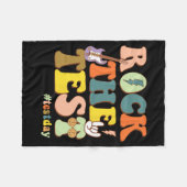 Motivatie leraar student rock de test fleece deken (Voorkant (Horizontaal))