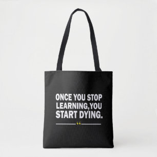 Motivatie lerarenquote tote bag