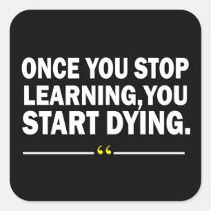 Motivatie lerarenquote vierkante sticker