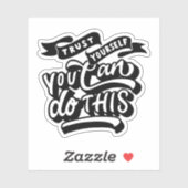 Motivatie Lettering Quote Sticker (Vel)