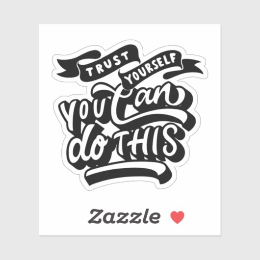 Motivatie Lettering Quote Sticker (Vel)