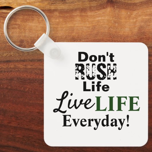 Motivatie leven sleutelhanger (Voorkant)