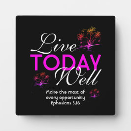 Motivatie LEVEN VANDAAG GOED Christelijk Fotoplaat