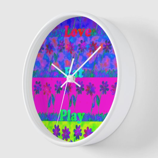 Motivatie levendige "Eet Liefde & Spelen" Art Prin (Hoek)