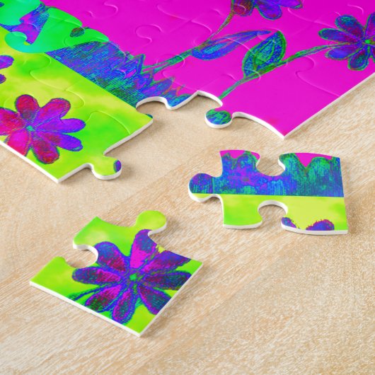 Motivatie levendige "Eet Liefde & Spelen" Art Prin Legpuzzel (Zijkant)