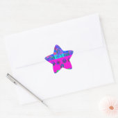 Motivatie levendige "Eet Liefde & Spelen" Art Prin Ster Sticker (Envelop)