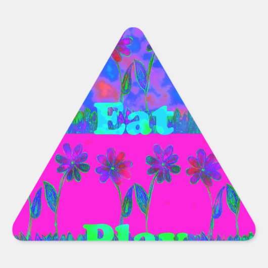 Motivatie levendige "Eet Liefde & Spelen" Art Prin Sticker (Voorkant)