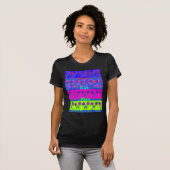 Motivatie levendige "Eet Liefde & Spelen" Art Prin T-shirt (Voorkant volledig)