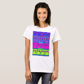 Motivatie levendige "Eet Liefde & Spelen" Art Prin T-shirt (Voorkant volledig)