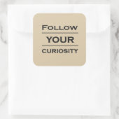 Motivatie levensbeschrijvingen vierkante sticker (Tas)