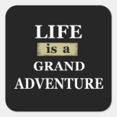 Motivatie levensbeschrijvingen vierkante sticker (Voorkant)