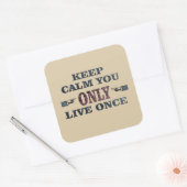 Motivatie levensbeschrijvingen vierkante sticker (Envelop)