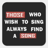 Motivatie levensbeschrijvingen vierkante sticker (Voorkant)