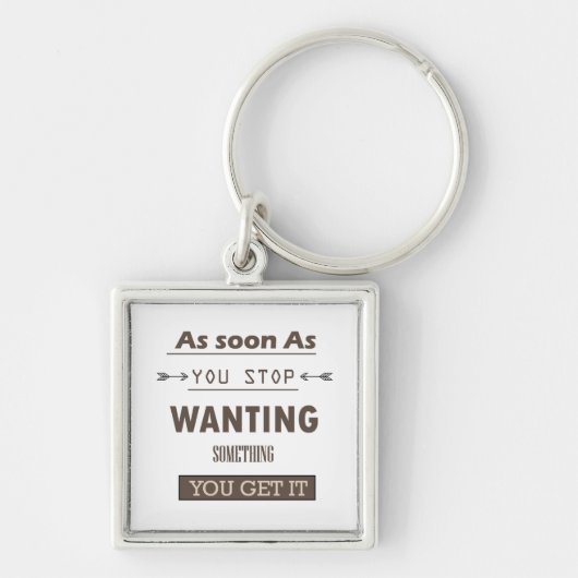 Motivatie levensquote sleutelhanger (Voorkant)