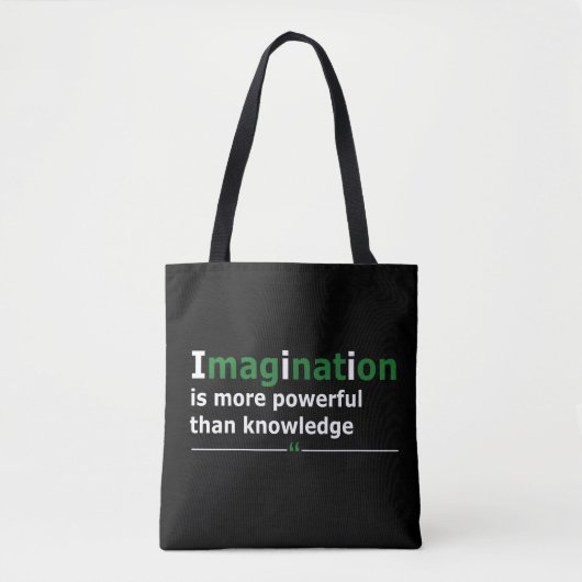Motivatie levensquote tote bag (Voorkant)