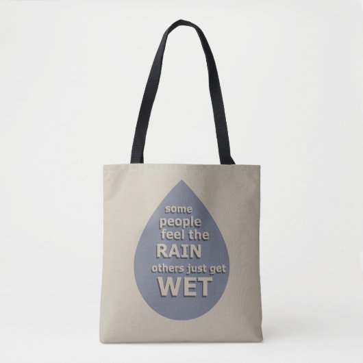 Motivatie levensquote tote bag (Voorkant)