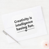 Motivatie levensquote vierkante sticker (Envelop)